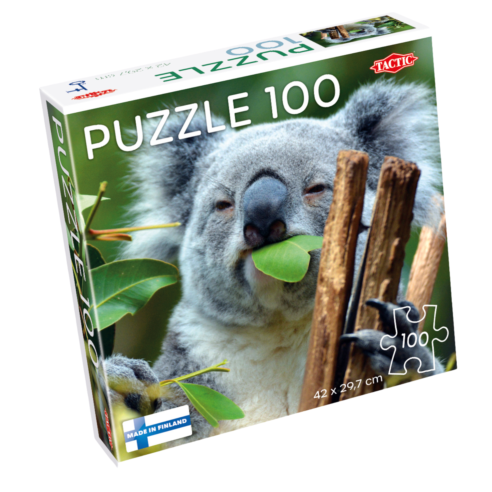 Koala at Lone Pine 100 brikker Tactic puslespill eske med søt koala motiv